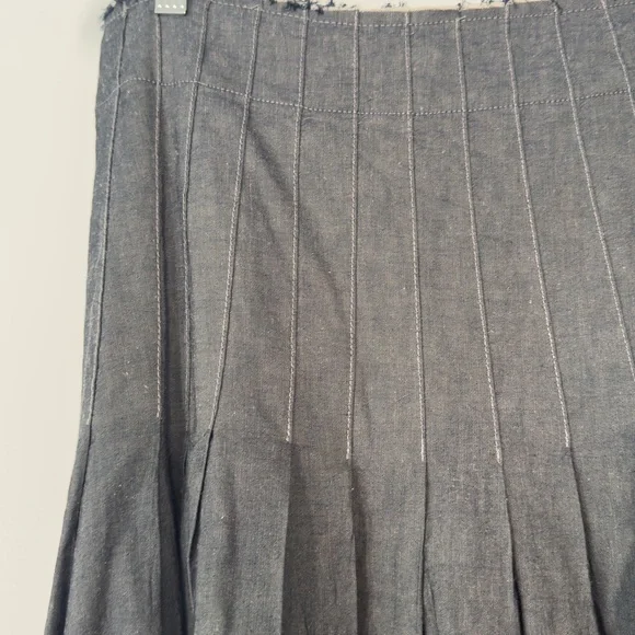 Zara denim pleated midi skirt - Picture 2 of 6